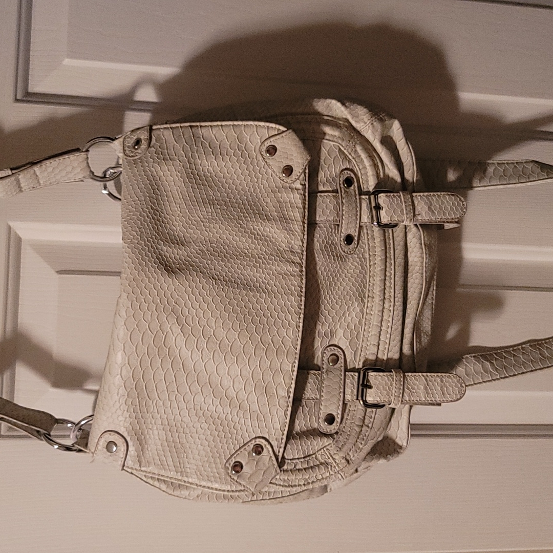 Off White Croc Satchel Bag Crossbody